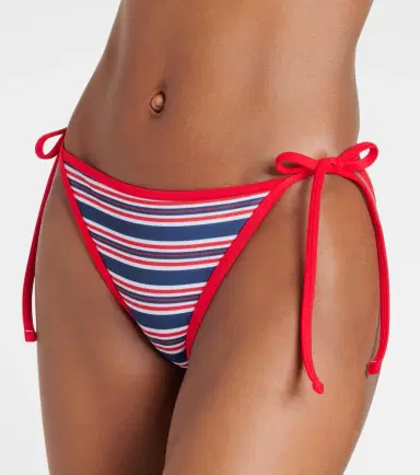 JADE SWIM Ties striped bikini bottoms | Thumbnail 4