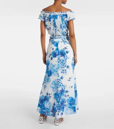 Poupette St Barth Alba floral off-shoulder cotton top | Thumbnail 4