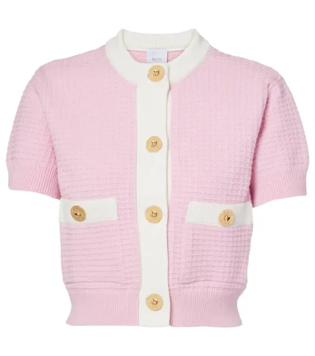 Patou Waffle-knit cotton cardigan