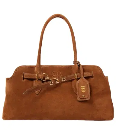Miu Miu Aventure suede shoulder bag | Thumbnail 1 Miu Miu Aventure suede shoulder bag | Thumbnail 1