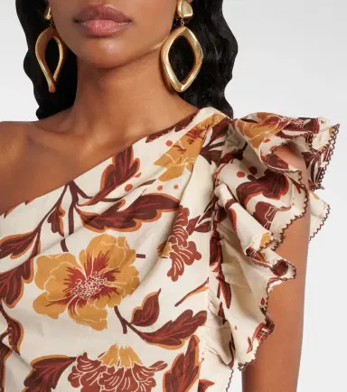 Poupette St Barth Corinne floral ruffled cotton minidress | Thumbnail 3