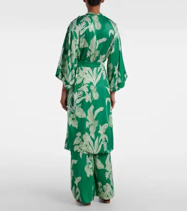 Poupette St Barth Erica floral satin kaftan | Thumbnail 4