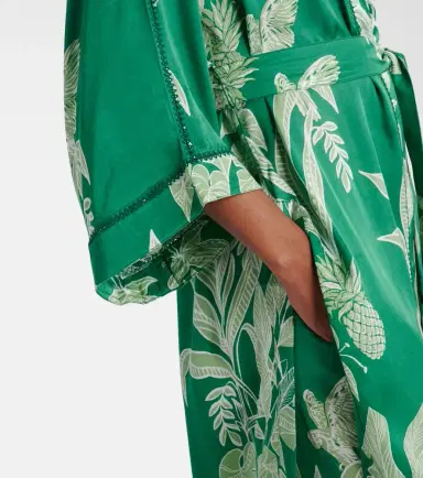 Poupette St Barth Erica floral satin kaftan | Thumbnail 5