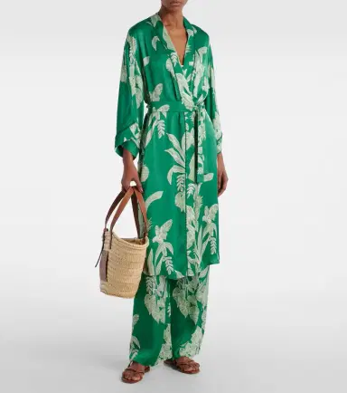 Poupette St Barth Erica floral satin kaftan | Thumbnail 6