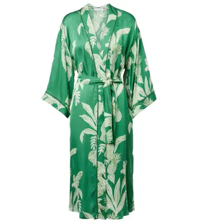 Poupette St Barth Erica floral satin kaftan | Thumbnail 1