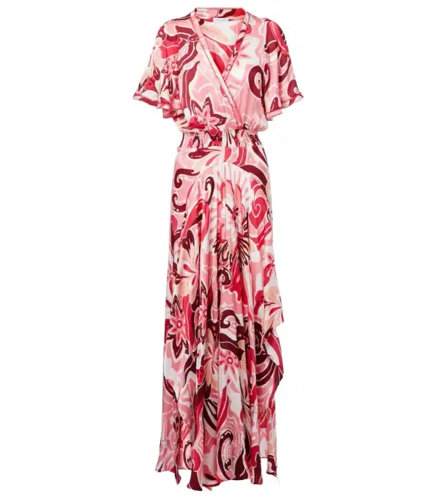 Poupette St Barth Mabelle satin maxi dress