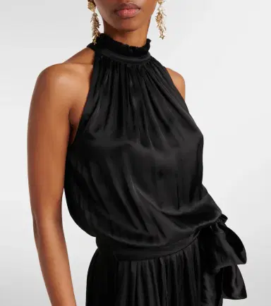 Poupette St Barth Nina satin gown | Thumbnail 3