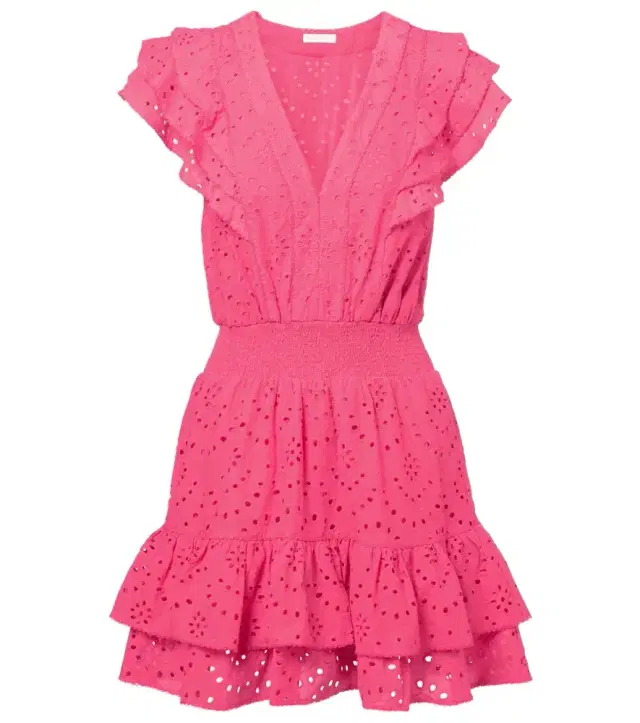 Poupette St Barth Camila shirred cotton minidress