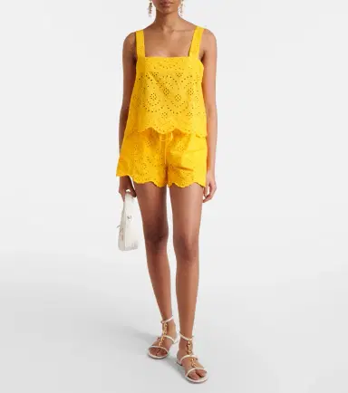 Poupette St Barth Noa broderie anglaise cotton top | Thumbnail 2