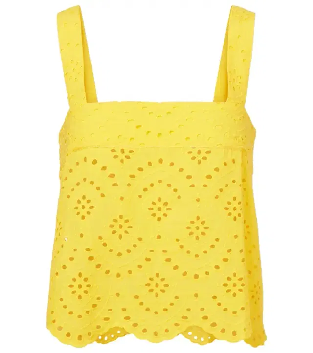 Poupette St Barth Noa broderie anglaise cotton top