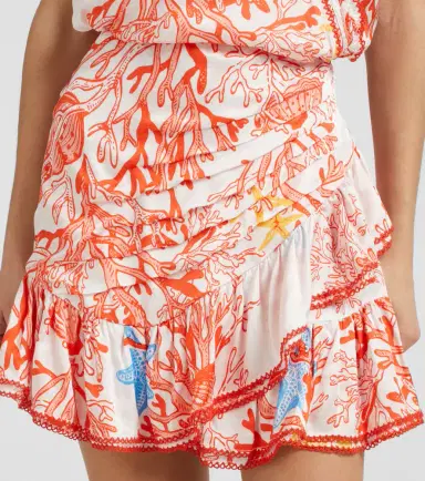 Poupette St Barth Estelle printed satin minidress | Thumbnail 3