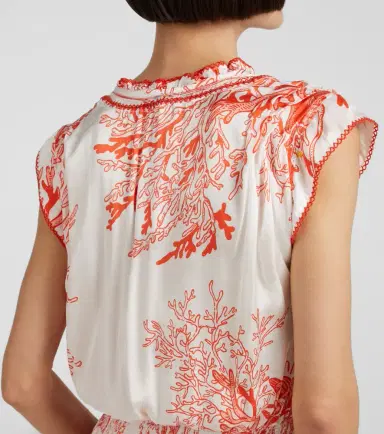 Poupette St Barth Estelle printed satin minidress | Thumbnail 6