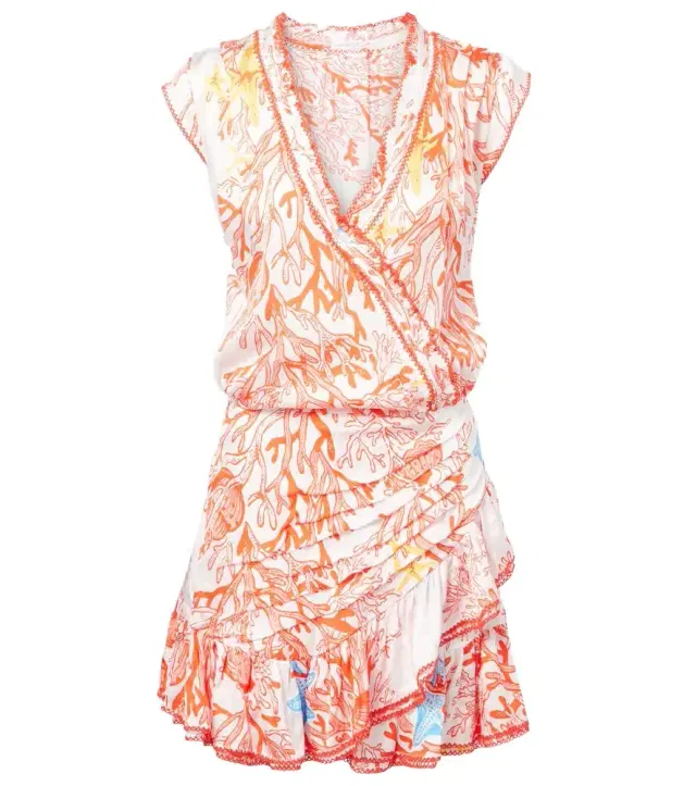 Poupette St Barth Estelle printed satin minidress
