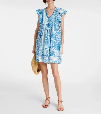 Poupette St Barth Camelia printed cotton minidress | Thumbnail 3