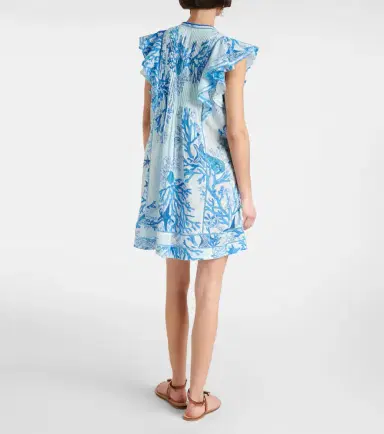 Poupette St Barth Camelia printed cotton minidress | Thumbnail 4