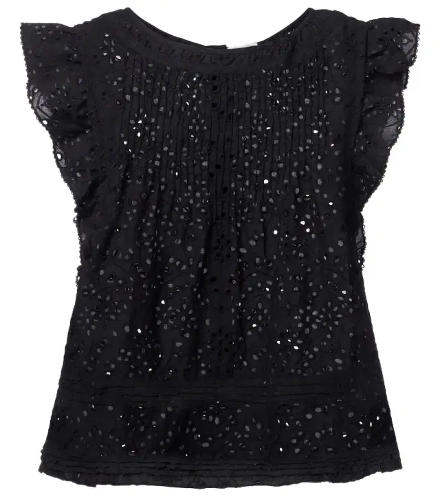 Poupette St Barth Broderie anglaise cotton top
