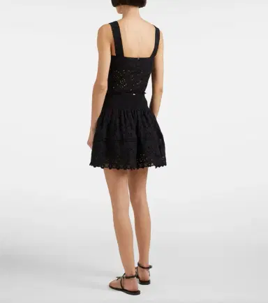 Poupette St Barth Galia broderie anglaise cotton miniskirt | Thumbnail 3