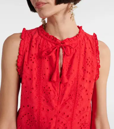 Poupette St Barth Clara broderie anglaise cotton minidress | Thumbnail 5 Poupette St Barth Clara broderie anglaise cotton minidress | Thumbnail 5