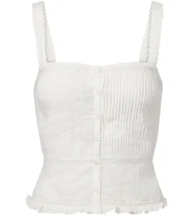 Poupette St Barth Top Berry cropped cotton blouse | Thumbnail 1