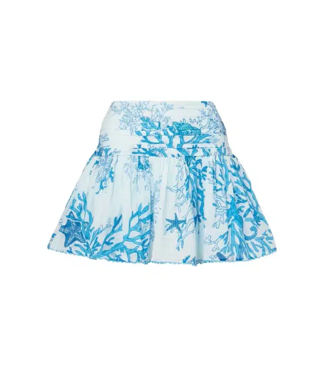 Poupette St Barth Colleen printed cotton miniskirt