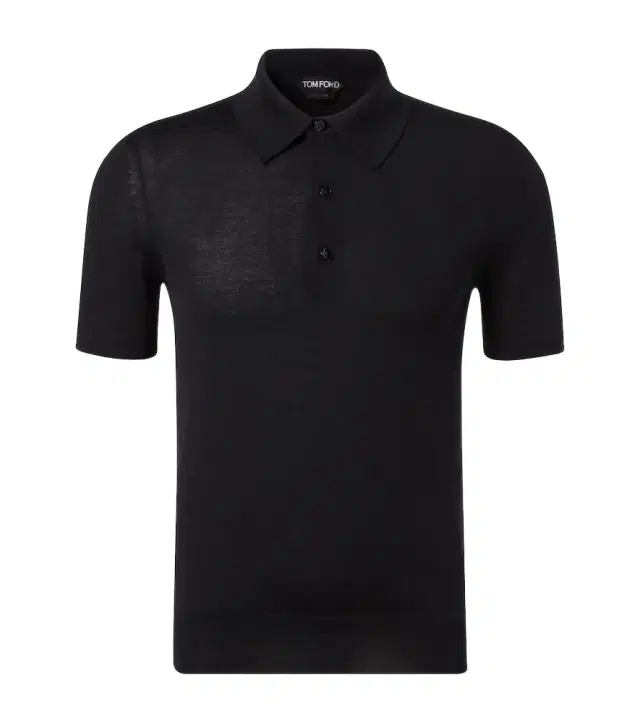 Cashmere and silk polo shirt