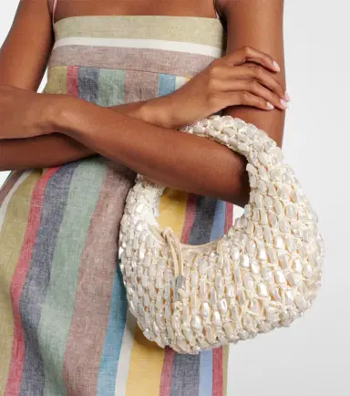 Staud Reef crochet embellished shoulder bag | Thumbnail 4 Staud Reef crochet embellished shoulder bag | Thumbnail 4
