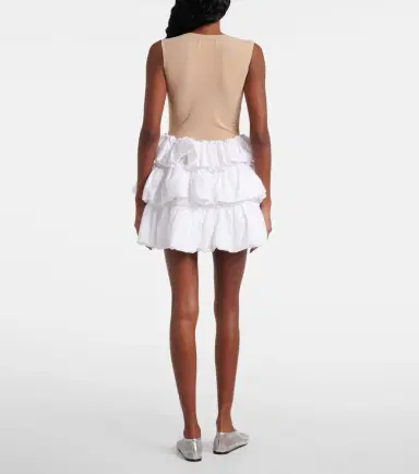 Noir Kei Ninomiya Tiered cotton miniskirt | Thumbnail 3