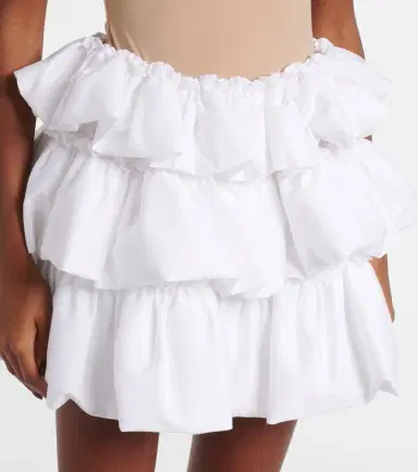 Noir Kei Ninomiya Tiered cotton miniskirt | Thumbnail 4