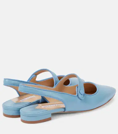 Manolo Blahnik Campariflatsli leather slingback flats | Thumbnail 2 Manolo Blahnik Campariflatsli leather slingback flats | Thumbnail 2