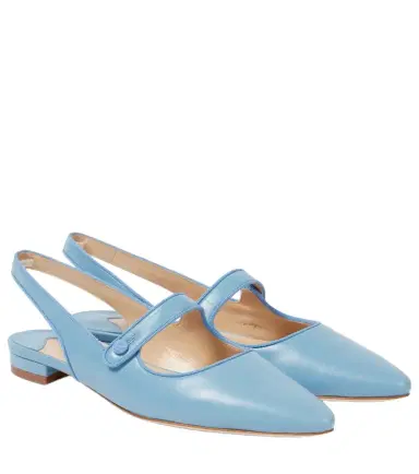 Manolo Blahnik Campariflatsli leather slingback flats | Thumbnail 1 Manolo Blahnik Campariflatsli leather slingback flats | Thumbnail 1