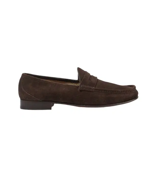 York suede penny loafers