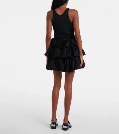Noir Kei Ninomiya Tiered cotton miniskirt | Thumbnail 2