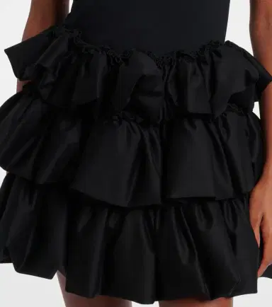 Noir Kei Ninomiya Tiered cotton miniskirt | Thumbnail 4