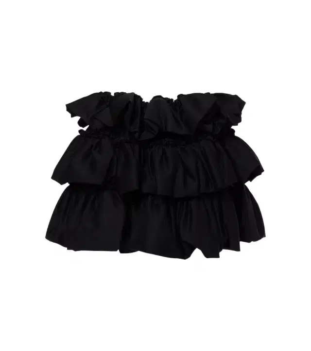 Noir Kei Ninomiya Tiered cotton miniskirt