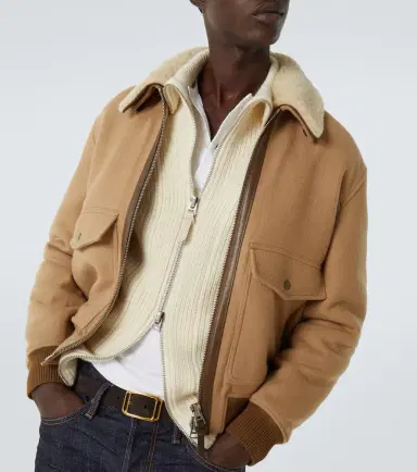 Tom Ford Shearling-trimmed virgin wool blouson | Thumbnail 2 Tom Ford Shearling-trimmed virgin wool blouson | Thumbnail 2