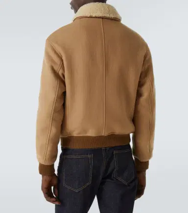 Tom Ford Shearling-trimmed virgin wool blouson | Thumbnail 6 Tom Ford Shearling-trimmed virgin wool blouson | Thumbnail 6
