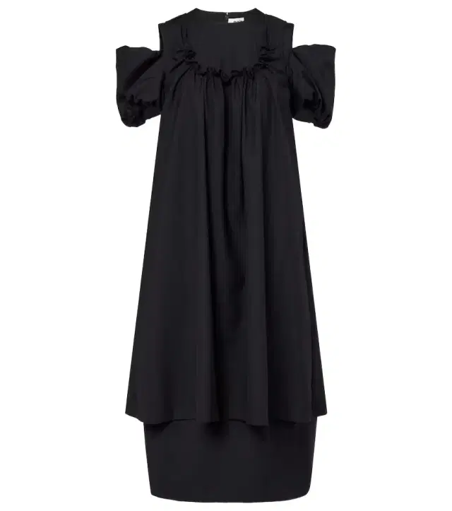 Cutout wool midi dress