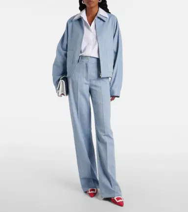 Manolo Blahnik Maysale 70 leather-trimmed raffia mules | Thumbnail 2 Manolo Blahnik Maysale 70 leather-trimmed raffia mules | Thumbnail 2