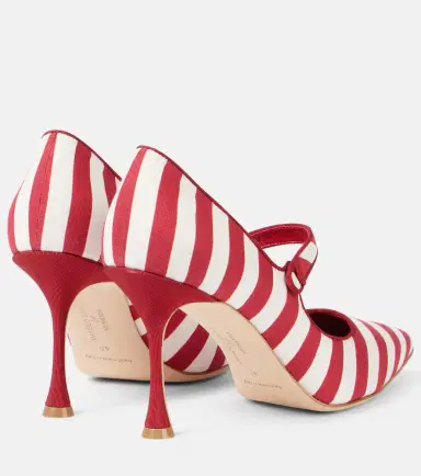 Manolo Blahnik Campari striped Mary Jane pumps | Thumbnail 3 Manolo Blahnik Campari striped Mary Jane pumps | Thumbnail 3