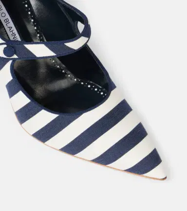 Manolo Blahnik Campari 90 striped Mary Jane pumps | Thumbnail 2