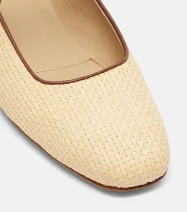 Le Monde Béryl Le Monde Béryl Leather-trimmed raffia Mary Jane flats | Thumbnail 4 Le Monde Béryl Le Monde Béryl Leather-trimmed raffia Mary Jane flats | Thumbnail 4
