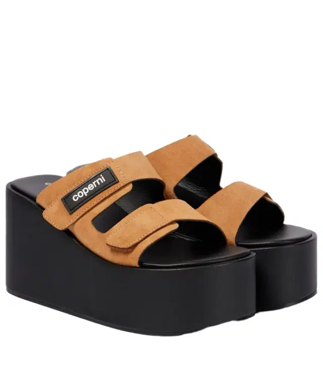 Coperni Logo suede wedge mules