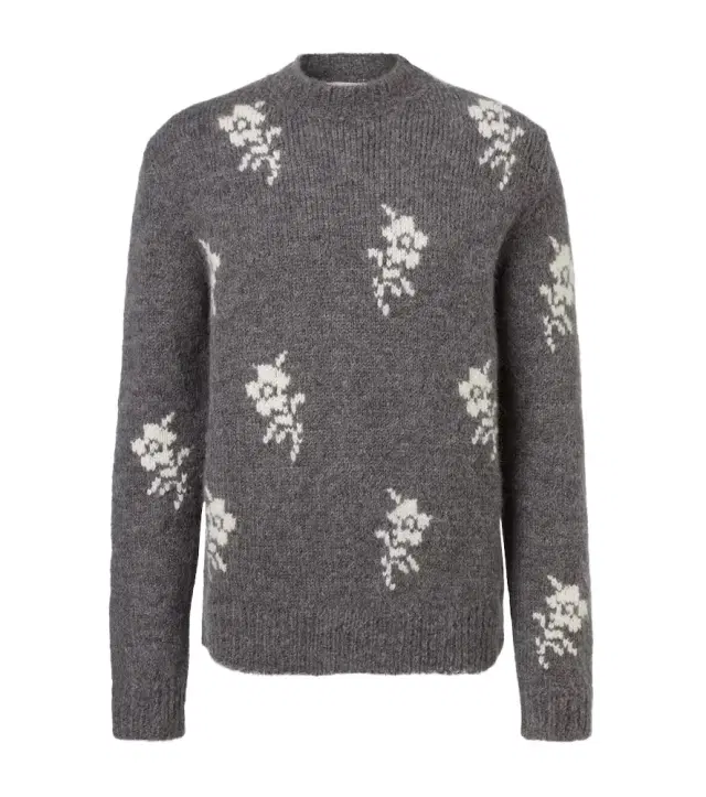 Jil Sander Floral intarsia alpaca and wool-blend sweater