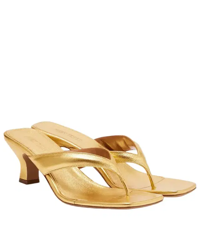Paris Texas Portofino metallic leather thong sandals