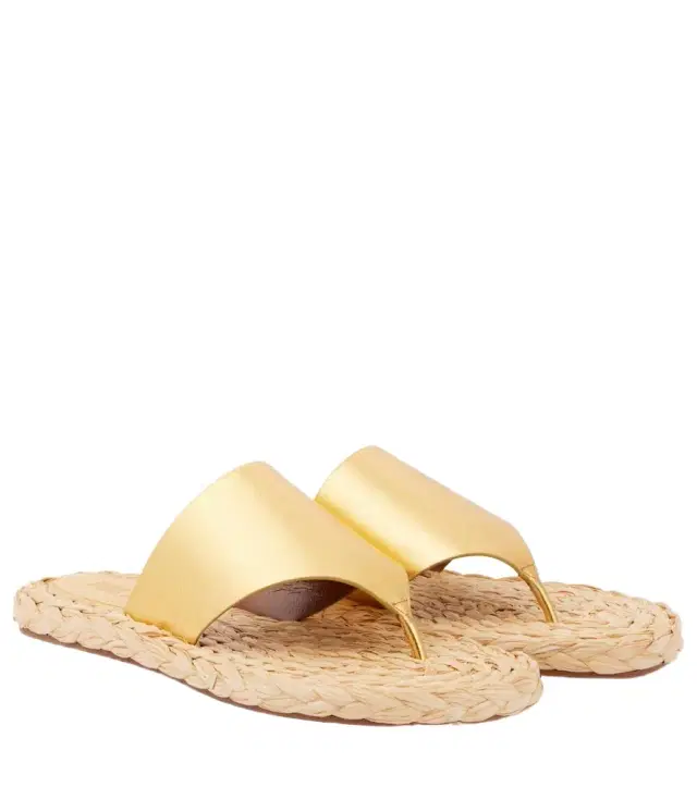 Paris Texas Amalfi metallic leather thong sandals