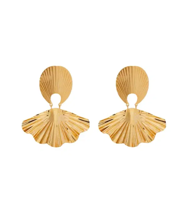Jennifer Behr Nerissa gold-plated drop earrings