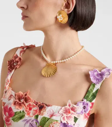 Jennifer Behr Siren faux pearl gold-plated necklace | Thumbnail 5