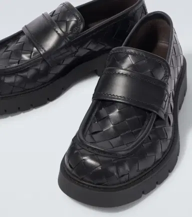 Bottega Veneta Haddock Intrecciato leather loafers | Thumbnail 3