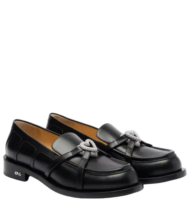 Mach & Mach Double Heart leather loafers