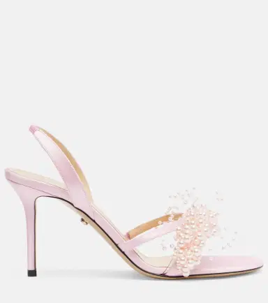 Mach & Mach Floating Pearl 85 satin sandals | Thumbnail 4 Mach & Mach Floating Pearl 85 satin sandals | Thumbnail 4